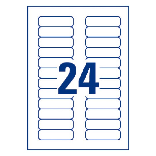 Etiquette media L7665-25 21,2 x 72 mm