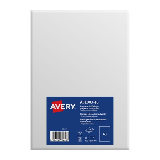 Etiquettes d'affichage A3 A3L003-10