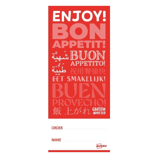 Rouleau de 250 étiquettes scéllage pour livraisons repas - 40x95mm FTSEALR-250