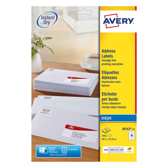 Etiquette adresse J8162-15