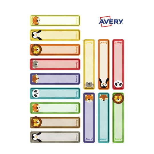 30 étiquettes stylos autocollantes motifs animaux RESMI30A