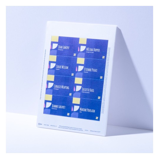 200 inserts imprimables pour badges L7418-25