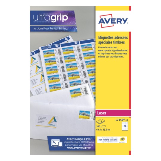 Etiquette pour timbres L7159-15