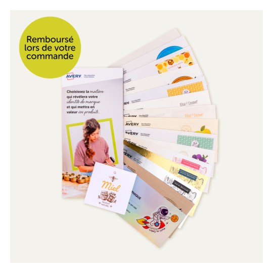 Kit échantillons étiquettes en planches et stickers personnalisés KITECHANTWP