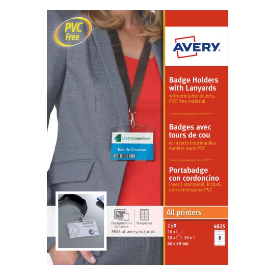 Prélèvement Paypal Luxembourg Sur Compte Bancaire Badges grand format avec tour de cou | 4834 | Avery