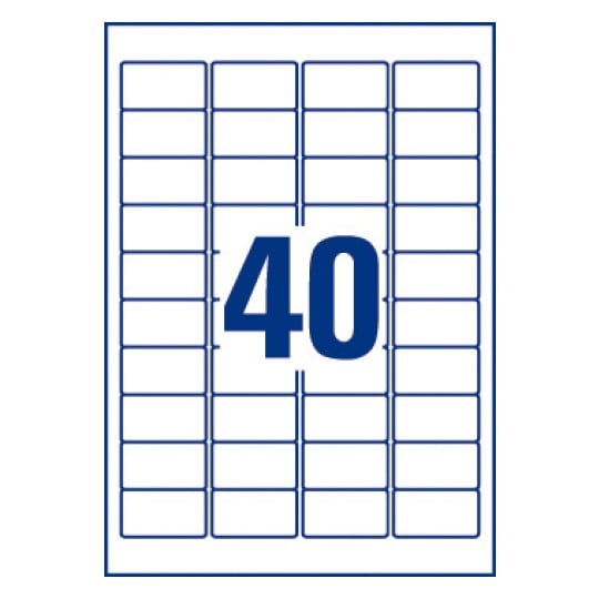 Etiquette mini L7654-100 25,4 x 45,7 mm