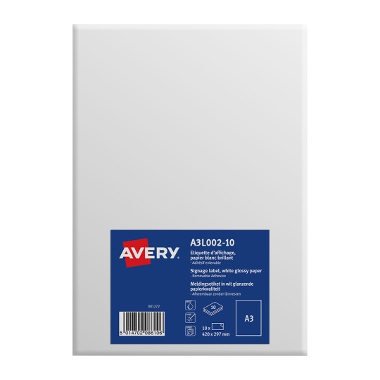 Etiquettes d'affichage A3 A3L002-10