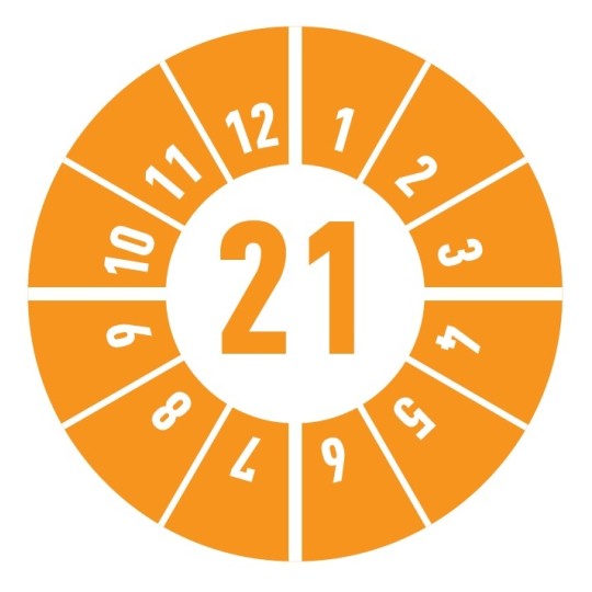 Pastilles calendrier 2021 CAL21PE Contenu: 48 Etiquettes / 4 Feuille