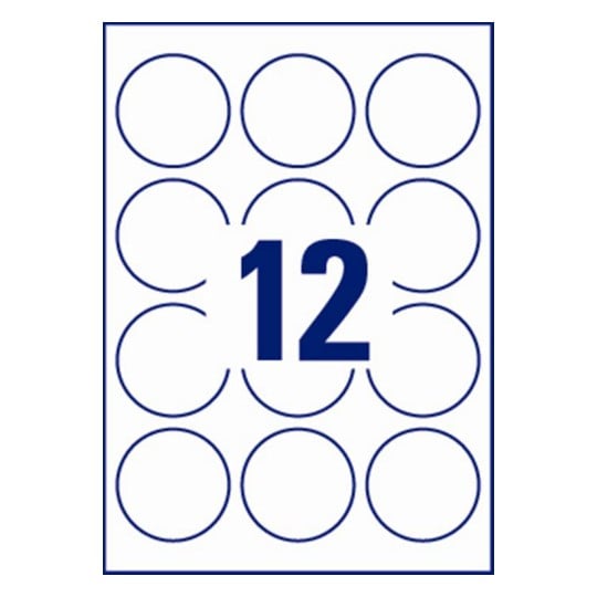 Etiquette produit J8105-10 Ø 60 mm