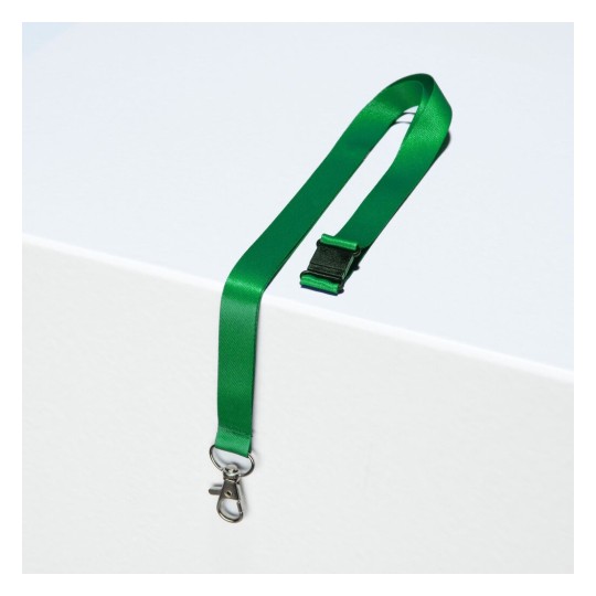10 tours de cou verts recyclés avec mousqueton 4842G