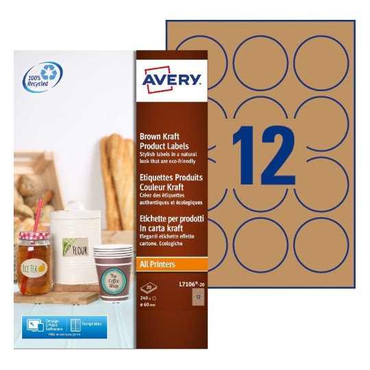 Avery C9269-10 - Papier - mat - adhésif permanent - blanc mat - 90 x 120 mm  40 étiquette(s) (10 feuille(s) x 4) étiquettes de bouteille
