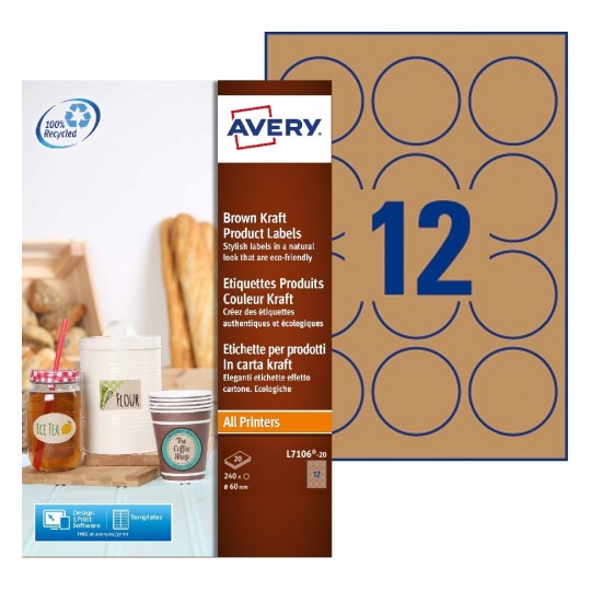 Etiquette produit L7106-20 Contenu: 240 Etiquettes / 20 Feuilles