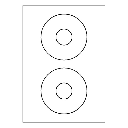 Gabarit d'étiquettes rondes 117mm