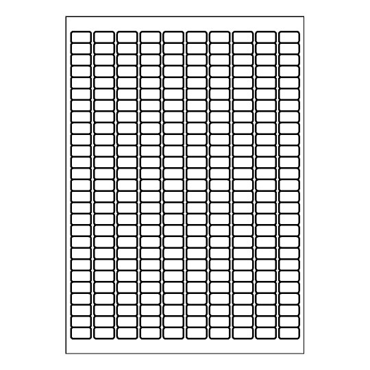 Gabarit d'étiquette 18x10mm