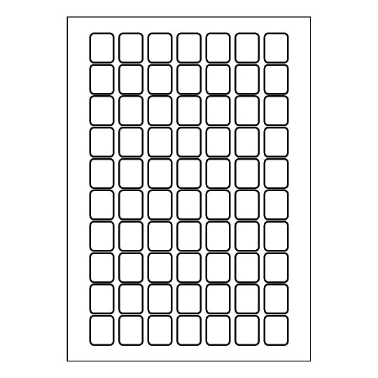 Gabarit d'étiquette 20x25mm