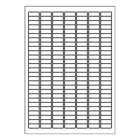 Gabarit d'étiquette 25x10mm