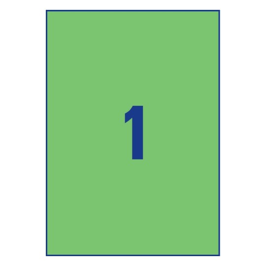 Etiquettes couleur vert A4