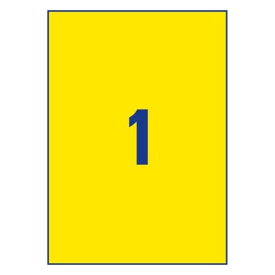 Etiquettes couleur jaune A4