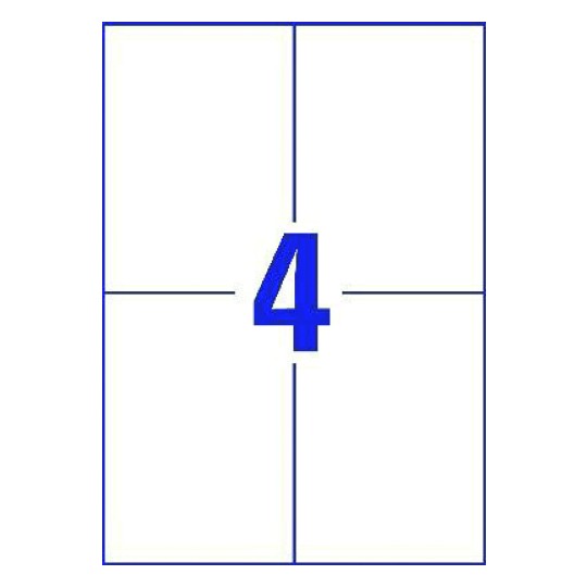Label Template 4 Per Page