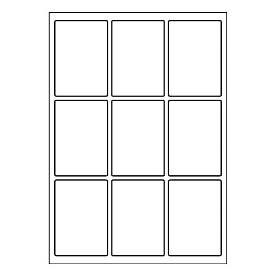 Gabarit d'étiquette 62x89mm