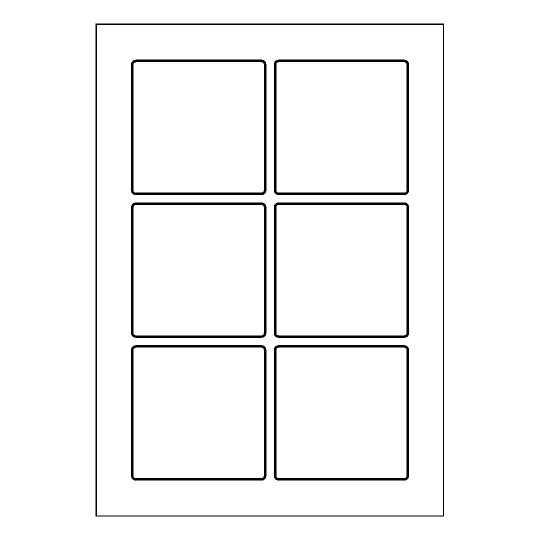 Gabarit d'étiquette 80x80mm