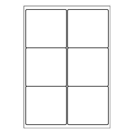 Gabarit d'étiquette 99x93mm