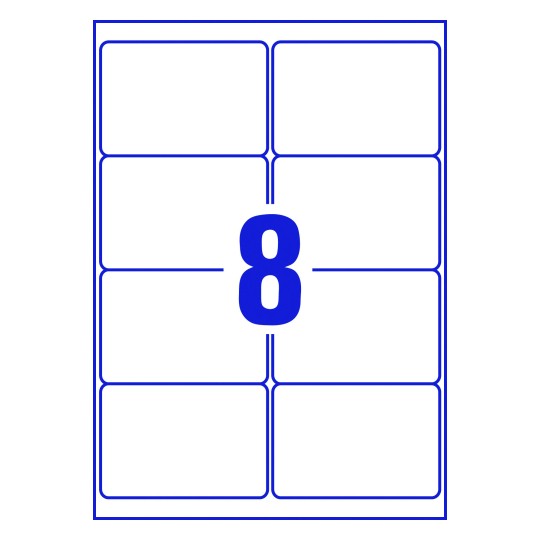 Etiquettes ultra résistantes
67,7 x 99,1 mm, Polyester, Laser, Adhésif permanent, Blanc