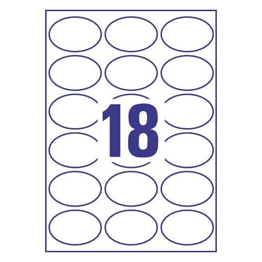 18 Etiquettes produit ovales
