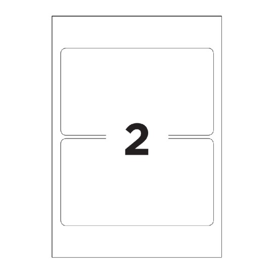 Etiquettes en étuis A5
80 x 140 mm, Blanc