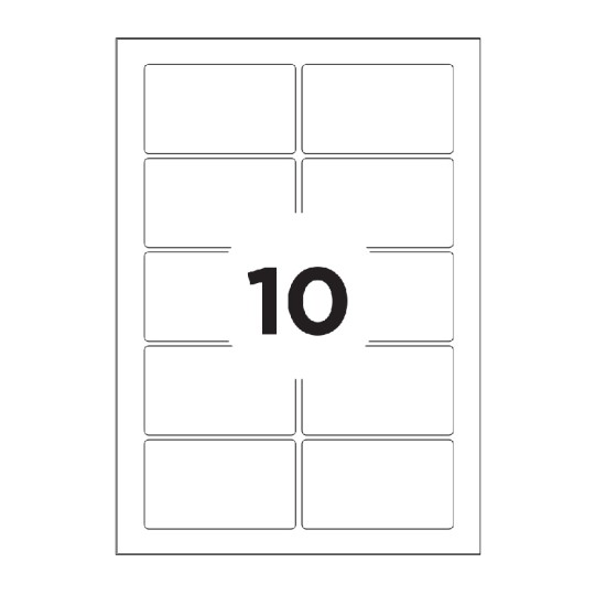 Etiquettes en étuis A5
38,5 x 65 mm, Blanc