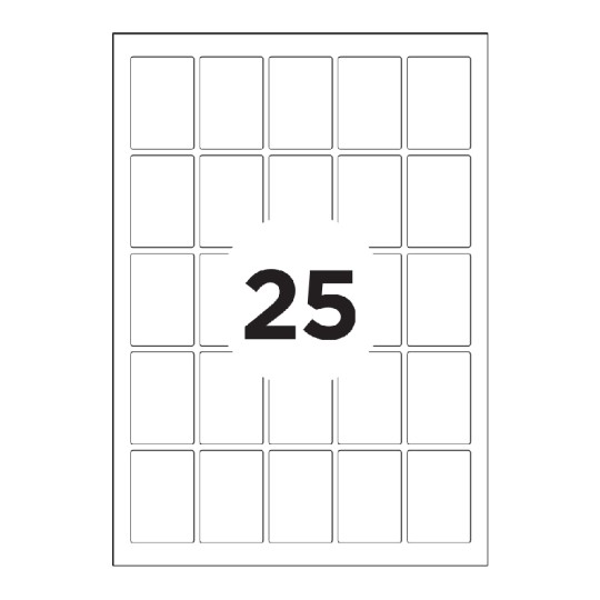 Etiquettes en étuis A5
38,5 x 26,5 mm, Blanc