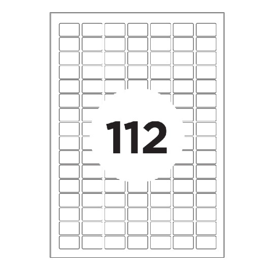 Etiquettes en étuis A5
12 x 18,3 mm, Blanc