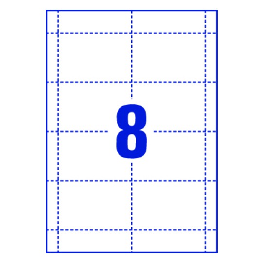 Inserts badges imprimables
60 x 90 mm, Blanc