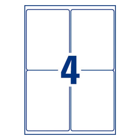 Etiquettes enlevables
99,1 x 139 mm, Blanc, Adhésif enlevable