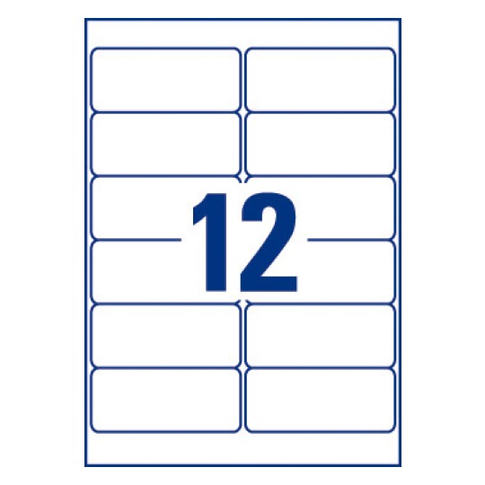 Etiquettes enlevables
42,3 x 99,1 mm, Polyester, Laser, Adhésif enlevable, Blanc