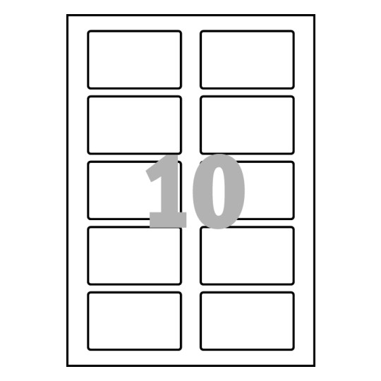 200 badges autocollants imprimables pour textile
50 x 80 mm, Blanc, Laser