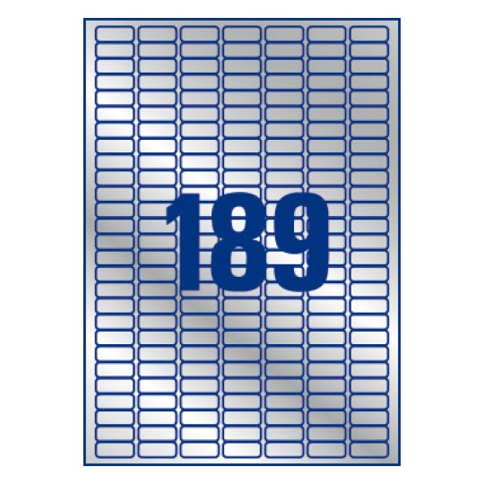 Etiquette ultra-résistante métallique
10 x 25,4 mm, Polyester, Laser, Adhésif permanent, Métal