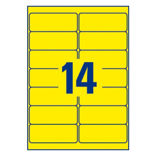 Etiquette enlevable couleur
38,1 x 99,1 mm, Jaune