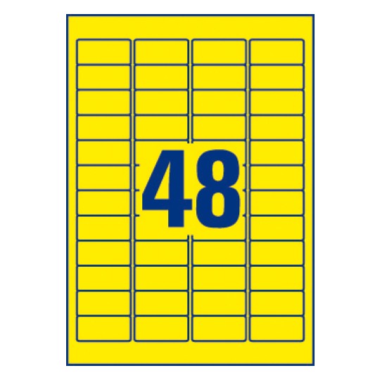 Etiquette ultra-résistante
21,2 x 45,7 mm, Polyester, Laser, Adhésif permanent, Jaune
