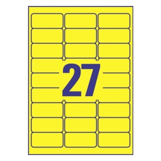 Etiquette ultra-résistante
29,6 x 63,5 mm, Polyester, Laser, Adhésif permanent, Jaune