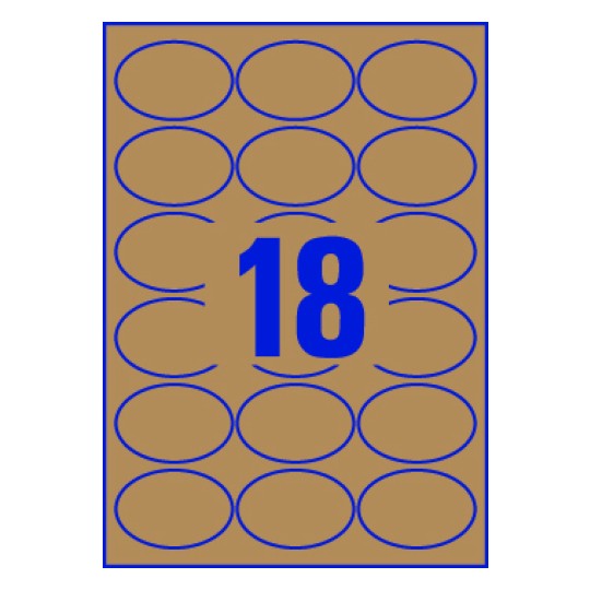 Etiquette produit
63,5 x 42,3 mm, Couleur kraft, Jet d'encre, Laser, Copieur
