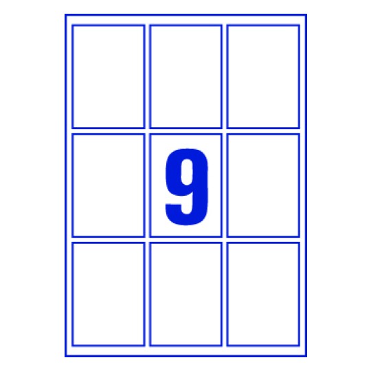 9 Etiquette produit enlevables rectangles