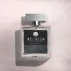 étiquette argentée parfum