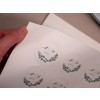 Etiquettes personnalisées en papier crème texturé