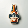stickers personnalisés en forme de bouteille de bière