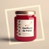 Etiquette personnalisée carrée pour pot de confiture