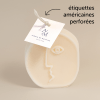 Etiquettes bougies perforées pour bougies moulées