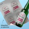 Etiquette bouteille personnalisées en planches