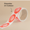 Etiquettes plastique en rouleaux