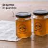 Etiquettes transparentes en planche pour pot de miel